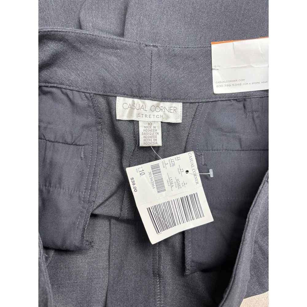 Vintage Casual Corner Pants Womens 10 Gray Modern Fit Bootcut Stretch New - Picture 4 of 9